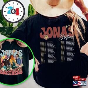 Jonas Brothers Retro Shirt Tour Concert Retro Unisex Gift T-shirt 2 Sided